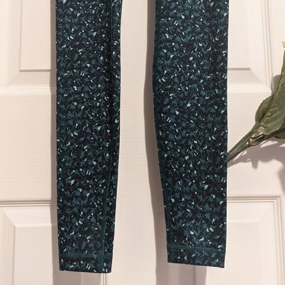 Lululemon Wunder Under Pants Mountain Peak Teal Leggings Size 4 - Picture 6 of 11